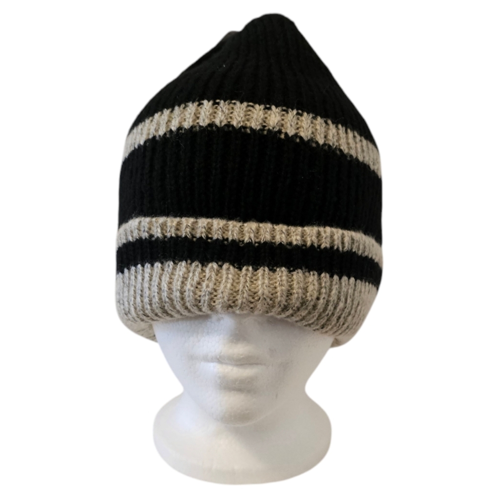 Black and Beige Penningtons Women's Colourblock Toque
